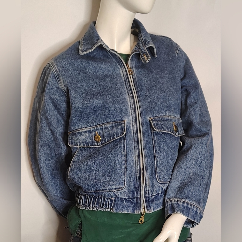Blue Denim Jacket Sz Medium - Large - Picture 9 of 16
